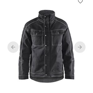 Men's Black Pile Lined Canvas Jacket